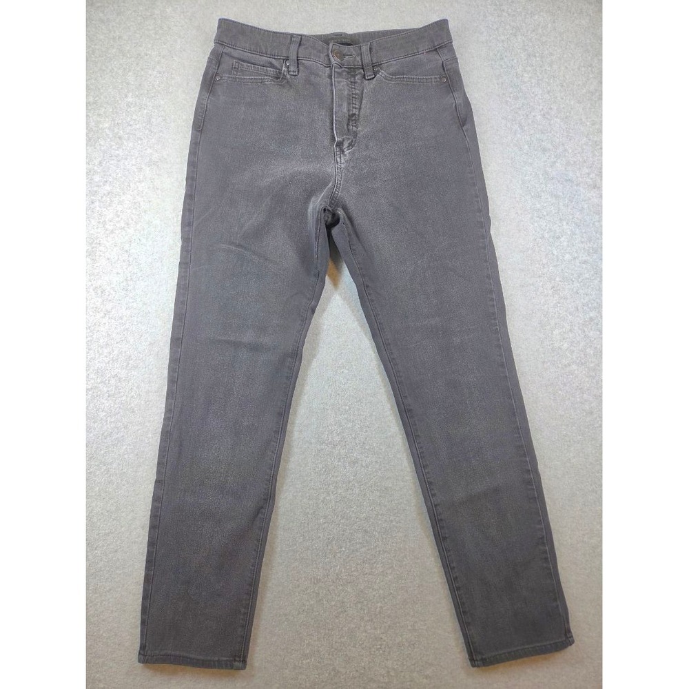 Uniqlo Ultra Stretch Skinny Tapered Jeans Gray High Rise Size 28 Ankle 416513
